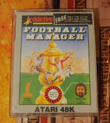 Football Manager (Addictive 1984) Atari XL XE (Tape, Box, Manual) working 8-bit