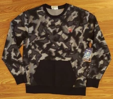 And-1 Men's Traveling Reversible Crew Sweatshirt Size  M/L/XL Black/Gray Camo