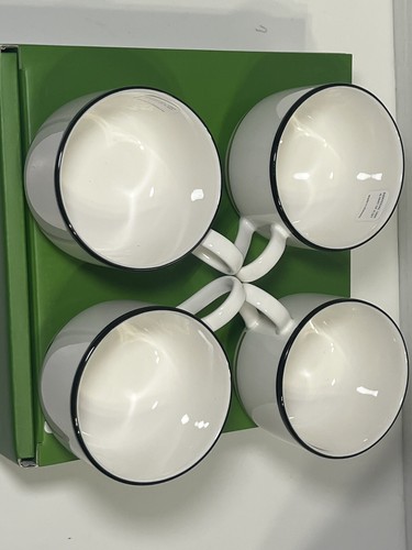 Set 4 tazze tazza porcellana Kate Spade New York Make It Pop nero oro Lenox - Foto 4 di 13