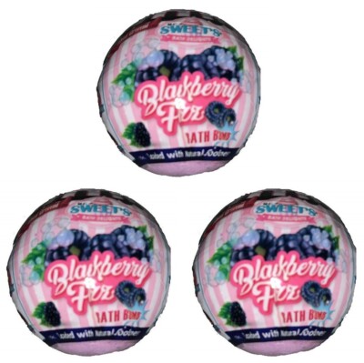 Lot 3 Scented MC Sweets Blackberry Fizz Bath Bombs Fizzy Fragrant Party Tub
