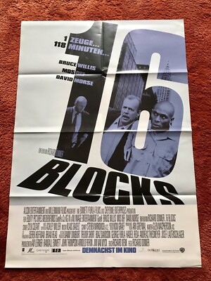 16 Blocks Kinoplakat  Poster A1, Bruce Willis, Mos Def, David Morse