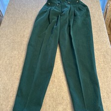 Vintage Gitano 80s 90s Pine Green High Rise Straight Leg Trousers Women  s 9/10