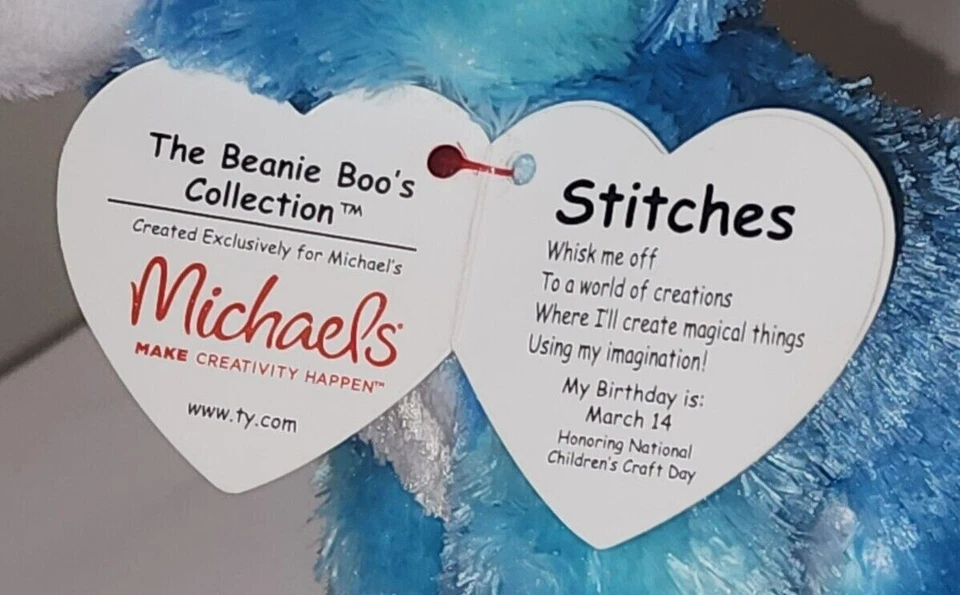 Ty Beanie Boos швы синий единорог Майкл эксклюзивный (6 дюймов) новый с ценниками - Изображение 4 из 4