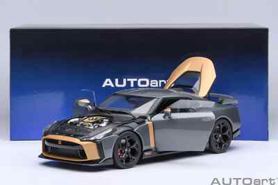 Autoart Nissan GT-R50 by Italdesign Liquid Silver/Energetic Gold 1:18*New! NICE!