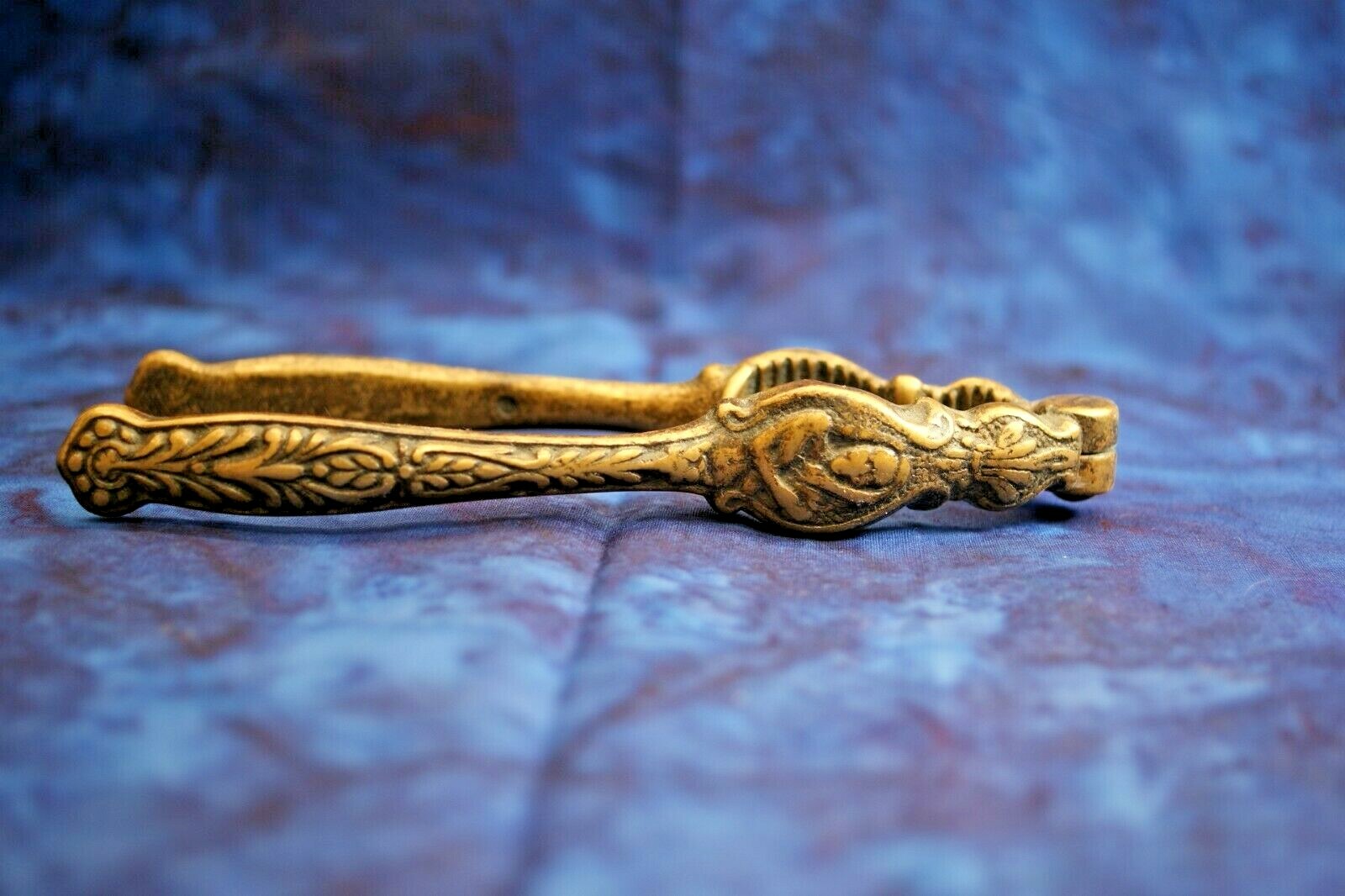 NC#2, Antique Nut or Lobster Cracker, Brass, Ornate, 6 1/2 inches