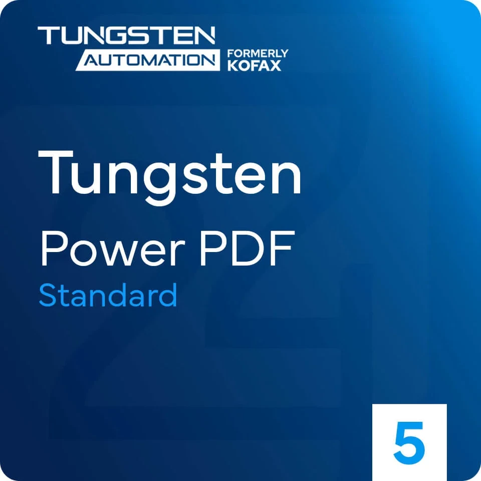 Tungsten Power PDF Standard 5|1 PC|Dauerlizenz|PDF-Bearbeitung|Key per eMail|ESD
