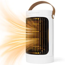 HeaterNF02- White indoor portable air electric heater with knob control