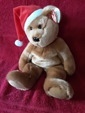 Ty 1997 Holiday Teddy Beanie Buddy New with tags in Santa Hat