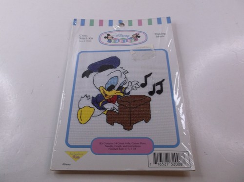 Disney Babies MAKING MUSIC with Baby Donald Duck Cross Stitch kit 32008 Sealed