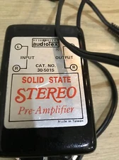 Audiotex Solid State Stereo Pre Amplifier Audio Speaker System Cable Amp 30-5015