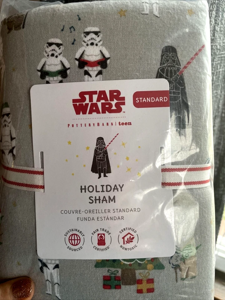 Pottery Barn Disney Star Wars Solo ALMOHADA FARSA REGALO DE VACACIONES ESPACIO NIÑO GROGU / Foto 3 de 4