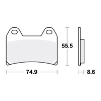 TRW BremsbeläGe Passend FüR Ducati Supersport 750 SS Ie Bj. 1999-2002