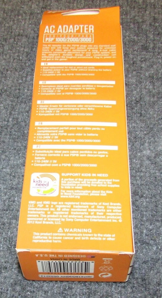 Cargador adaptador de CA de 8 pies KMD Playstation PSP para 1000/2000/3000 envío rápido Foto 3 de 3