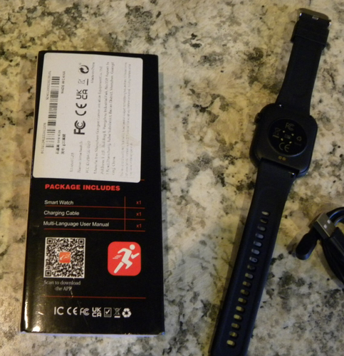 MONTRE INTELLIGENTE G28 ÉCRAN 1,85 POUCES ÉTANCHE FITNESS FRÉQUENCE CARDIAQUE / bracelet noir - Photo 3 sur 4