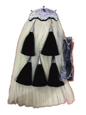 Piper Long Horse Hair Kilt Sporran Thistle Chrome Cantle 5 Tassels Chain Belt