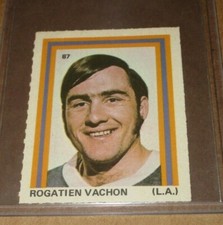 1972-73 Eddie Sargent Hockey Stamp #87 ROGATIEN VACHON LOS ANGELES KINGS