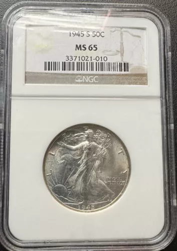 1945 S 50C Walking Liberty Half Dollar NGC MS 65