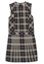 Burberry Alana Embroidered-Equestrian-Knight-Logo NavyCheck MiniDress Size US6