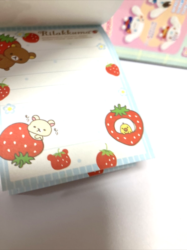 San-X Rilakkuma mini Memo Pad 2 designs 3.25x2.25 inc 2009 - Picture 2 of 5
