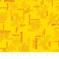 Camelot Skylanders Outlines In Sunshine 100% Cotton 44 Fabric By The Yard Camelot Skylanders Outlines In Sunshine 100% Cotton 44 Fabric By The Yard