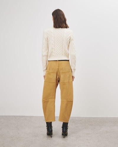 Nili Lotan Shon Pant Camel 8 $425 Carpenter Bowleg Barrel Corduroy Cord - Picture 4 of 11