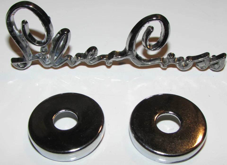 2 x Original Silber Kreuz Reisebus gebaut Kinderwagen Puppen Oberon Griff Ende Chrom Ringe