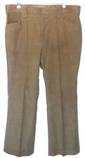 mens tan Wrangler corduroy cord pants western bootcut 70s usa cotton 40 x 31