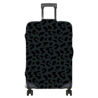 Luggage Suitcase Cover Protector Luggage Washable Covers Small S6-Black Leopard