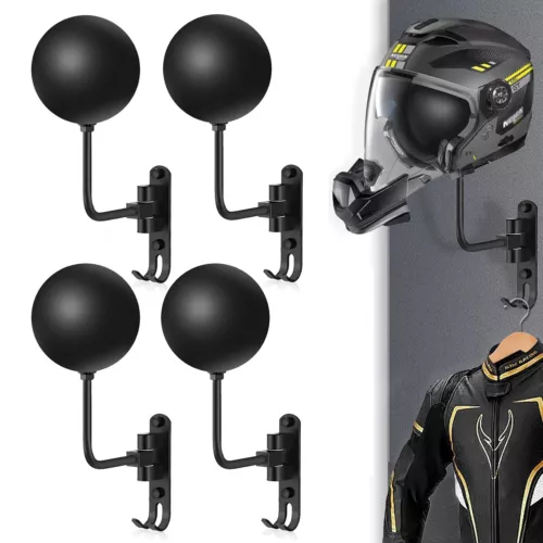 2/4/6PCS Motorcycle Helmet Holder Hook Jacket Bag Display Rack Wall Mount Hanger - Bild 13 von 17