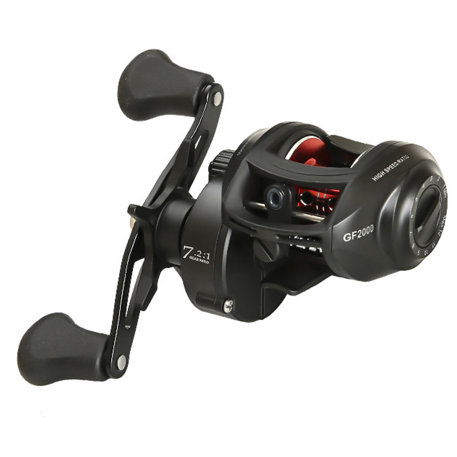 Moulinet de Pêche Baitcast à Grande Vitesse 7.1:1 Roulements à Billes Baitcasting