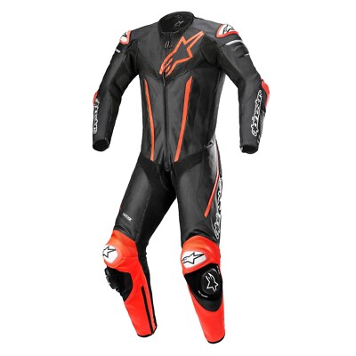 Moto Alpinestars Fusion Tuta IN Pelle Uomo (Nero/Fluorot) TG
