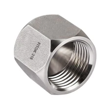 FITOK 37 Degree Flared Tube Cap 3/4 in JIC Female 316 Stainless Steel SAE 070112