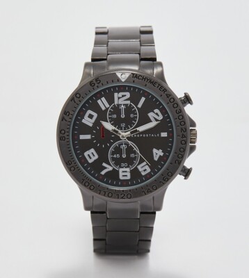 Aeropostale Aero Gunmetal Chrono Watch-Grey -5339