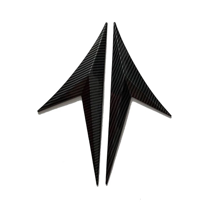 Par de cubiertas de ventilación de guardabarros lateral de fibra de carbono para Dodge Charger Challenger Foto 4 de 4