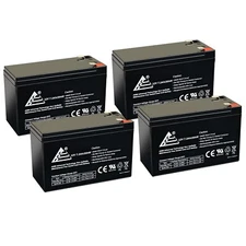 Replacement for 12V 7.2Ah Long Way LW-6FM7S SLA AGM Battery of 4 Pack