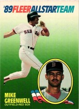 1989 Fleer All-Stars Mike Greenwell #6 Boston Red Sox NrMt