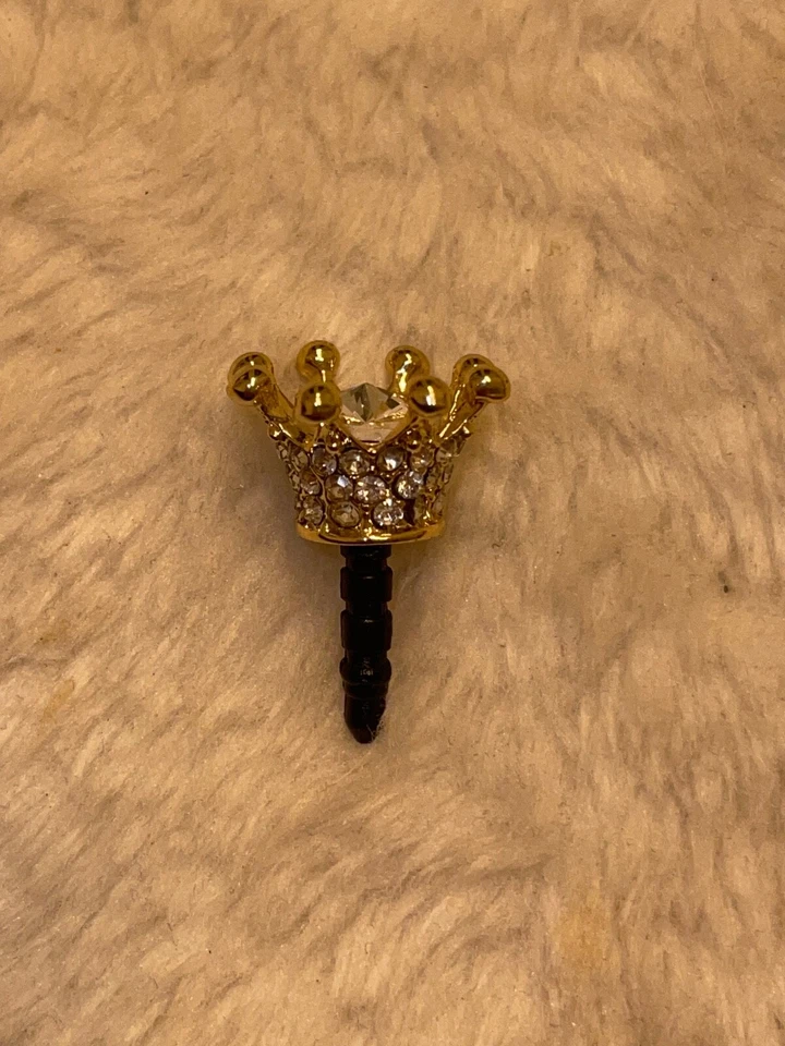 Staubstecker Aux Smartphone Handy Krone Strass Kappe Staubschutz Stecker - Bild 3 von 4