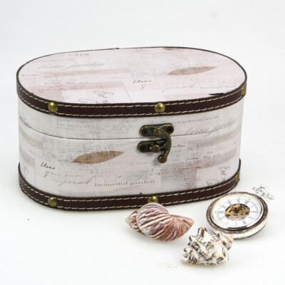 SAFE SCHATULLE SCHATULLE SCHATZKISTE OVAL VINTAGE 30x24x15CM