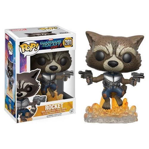 FUNKO POP 2017 Marvel GUARDIANS OF THE GALAXY VOL 2 ROCKET #201 Vinyl In Stock