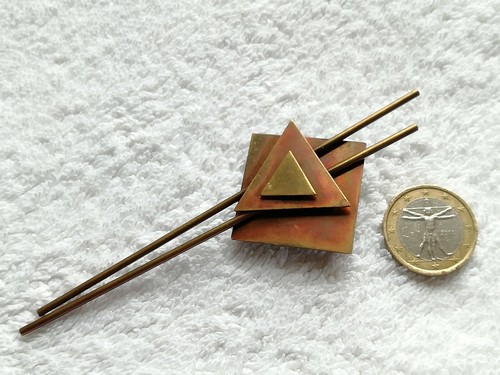 BELLE BROCHE MODERNISTE BIJOUX D'ARTISTES vers 1980's - Bild 2 von 9