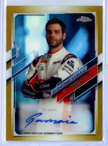 2021 Topps Chrome Formula 1 Auto Gold Refractors Guilherme Samaia AUTO /50