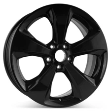 New 18" x 7" Gloss Black Alloy Replacement Wheel Rim 2015-2023 for Jeep Cherokee
