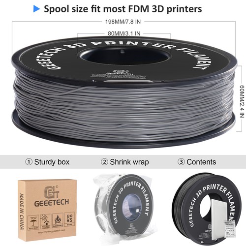 Geeetech TPU filamento stampante 3D 1,75 mm 1 kg TPU 95A flessibilità filamento TPU - Foto 10 di 10
