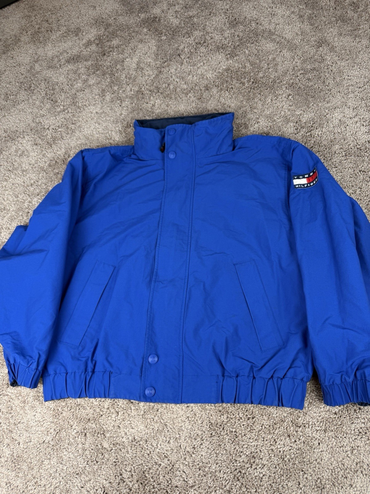 Tommy Hilfiger Vintage Reversible Jacket M/L Big Flag Preowned image 6