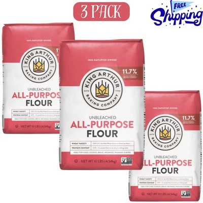King Arthur All Purpose Unbleached Flour 5 lb 3 Pack Free Shipping
