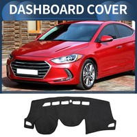 Dashboard-Abdeckmatte FüR Hyundai Avante 2012-2016 Sonnenschutzmatte Schwarz