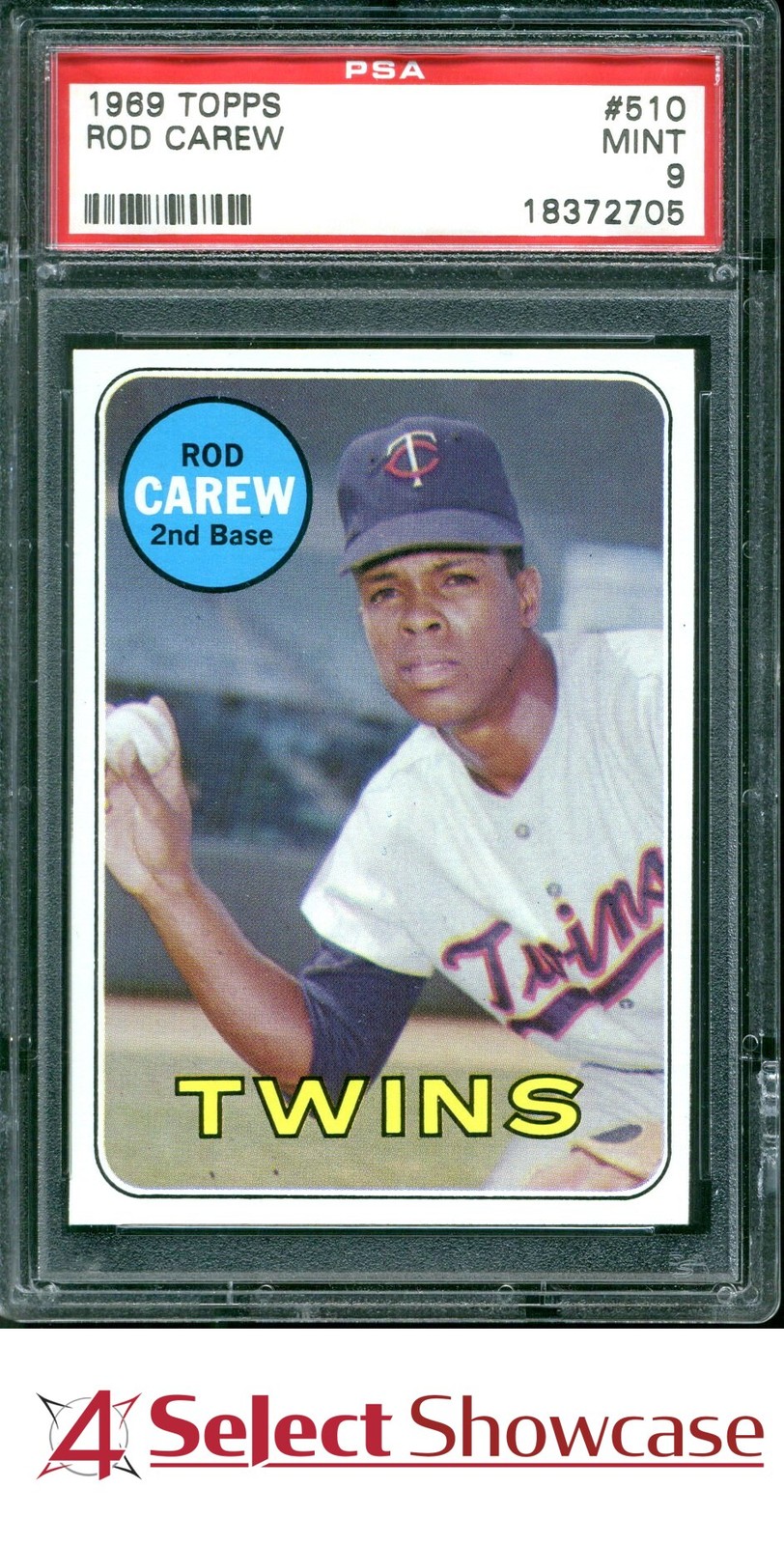 1969 TOPPS #510 ROD CAREW TWINS HOF PSA 9