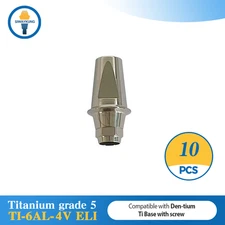 10 pcs Ti-base Abutment CAD/CAM fit to Den-tium superline D4.5 GH 0.5mm 1.5mm