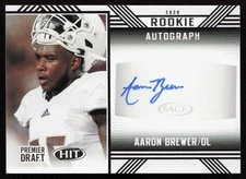 Aaron Brewer 2020 SAGE HIT Rookie Autographs Black #A80 - Texas State Bobcats