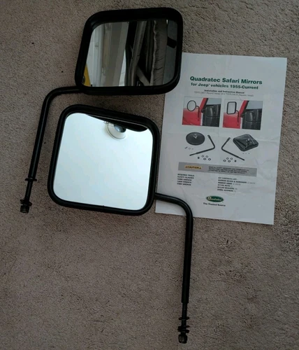 Quadratec Square Head Safari Mirrors For Jeep Vehicles